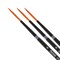 Creative Mark Beste Golden Taklon Script Liner #6 - 3 Pack Artist Brush, Professional Watercolor Brushes, For Acrylic Painting, Short Handle, Sharp Edges, Hand-Tied & Shaped